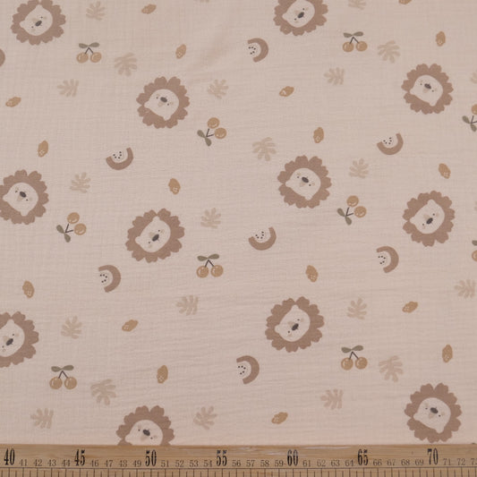 BABY COTTON INFANTIL BEIGE LANA CON LEONES