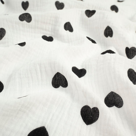 BABY COTTON INFANTIL BLANCO BRILLANTE CORAZONES GRANDES