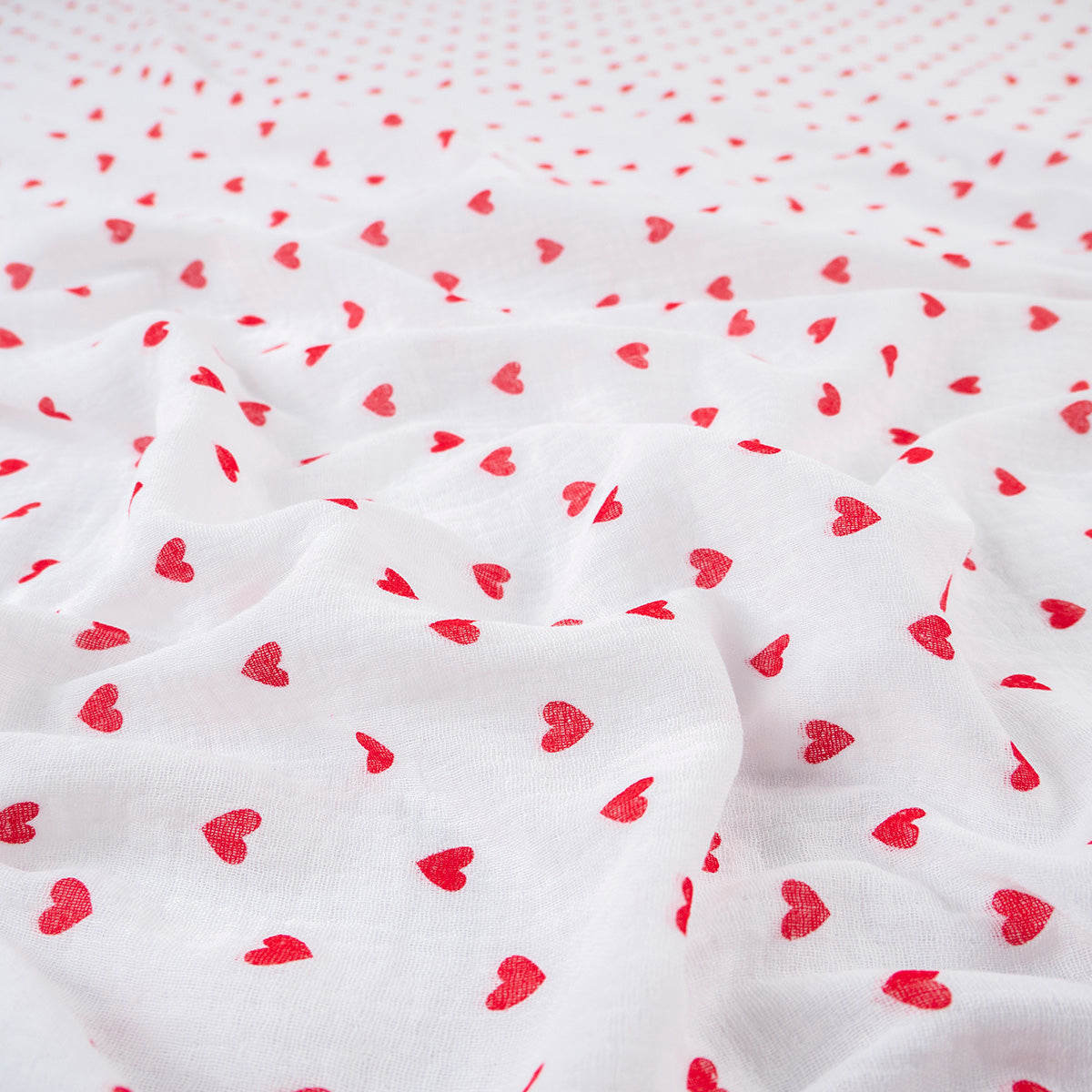 BABY COTTON INFANTIL BLANCO BRILLANTE CORAZONES ROJOS