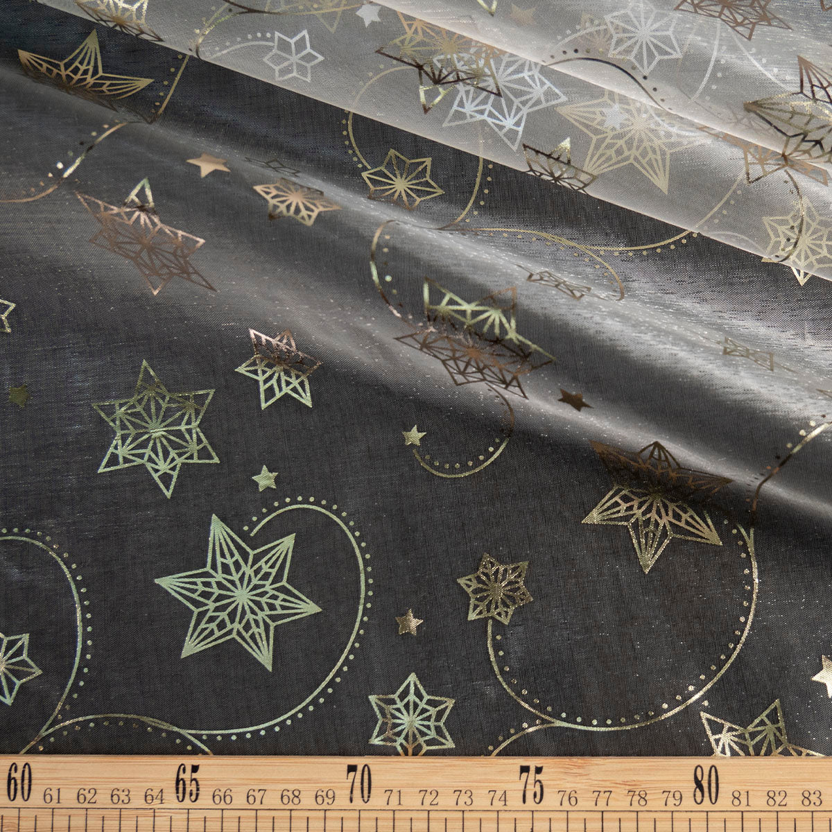ORGANZA NAVIDAD GRIS PLATA FROZEN