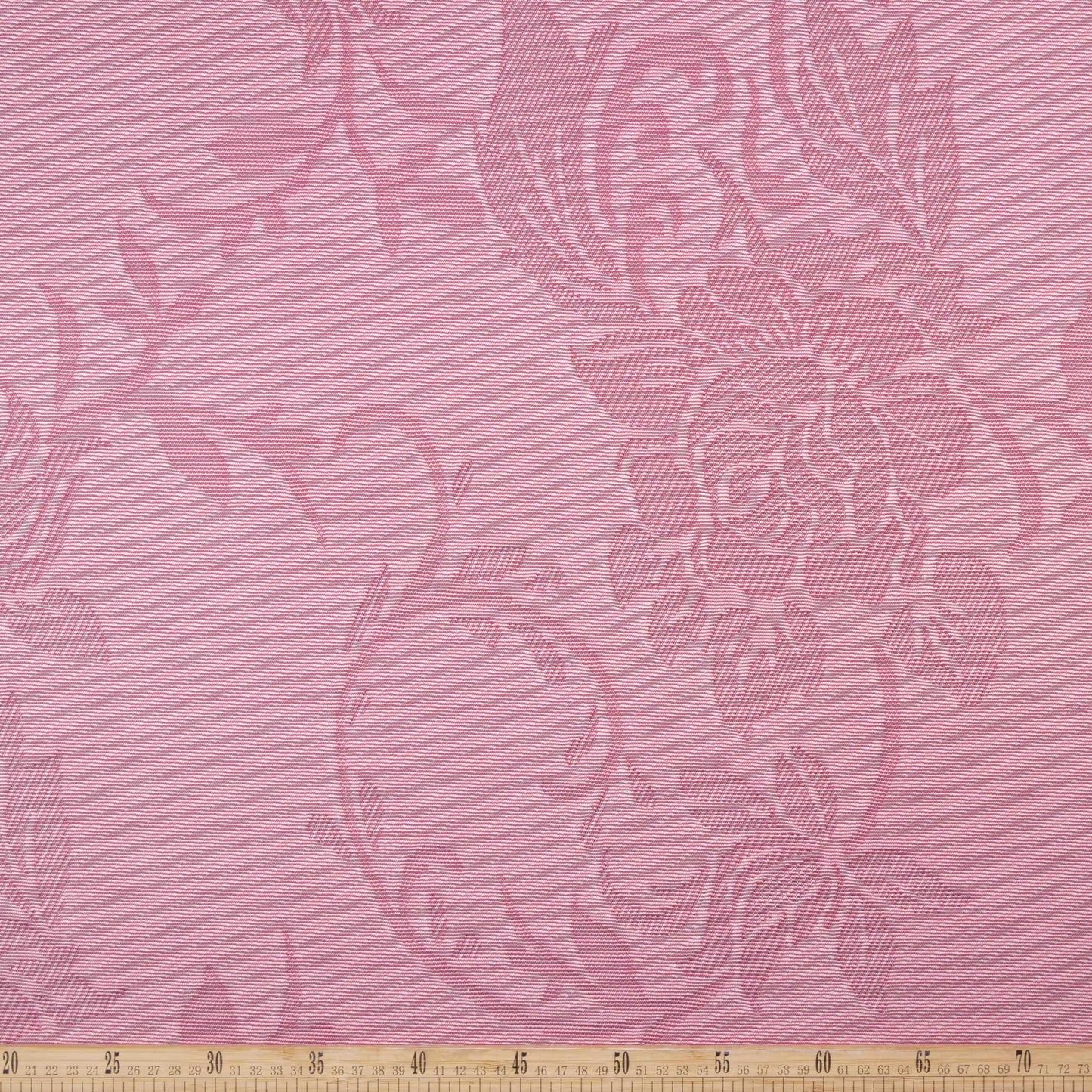 JACQUARD BAMBU ROJO TIERRA TEXTURADO FLORAL
