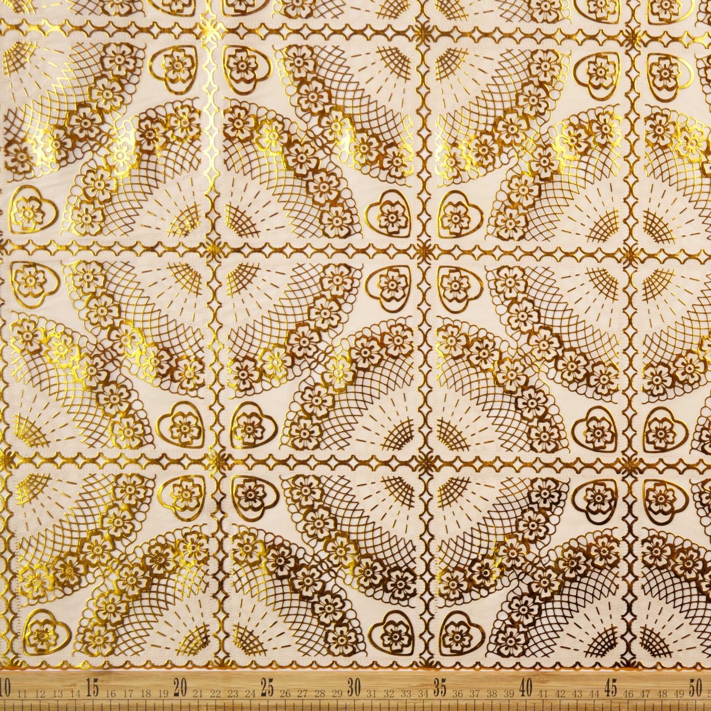 PVC DORADO CAMEL CARAMELO AZULEJO GEOMETRICO