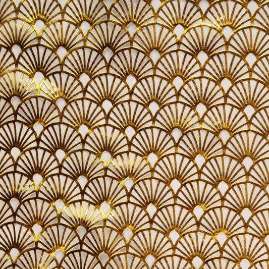 PVC DORADO CAMEL CARAMELO ABANICOS