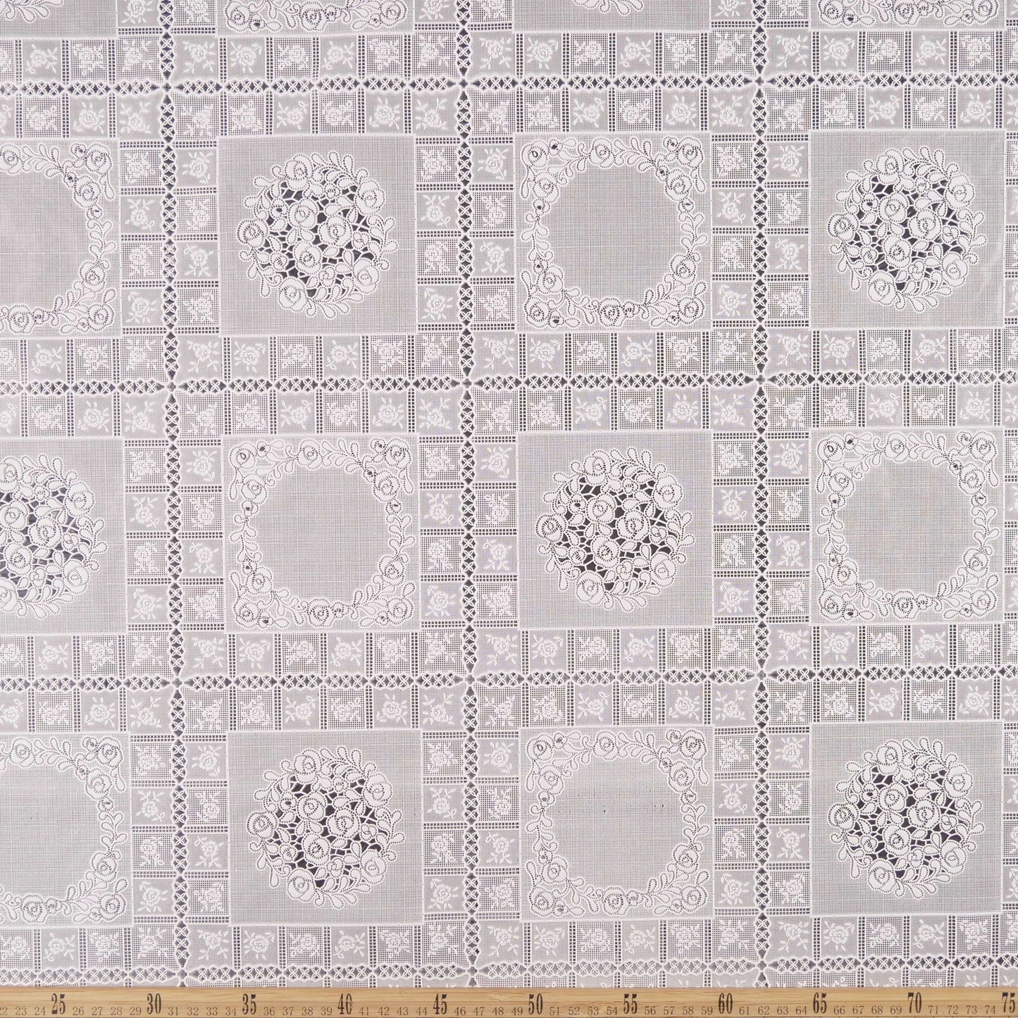 PVC JACQUARD BLANCO BRILLANTE AZULEJOS