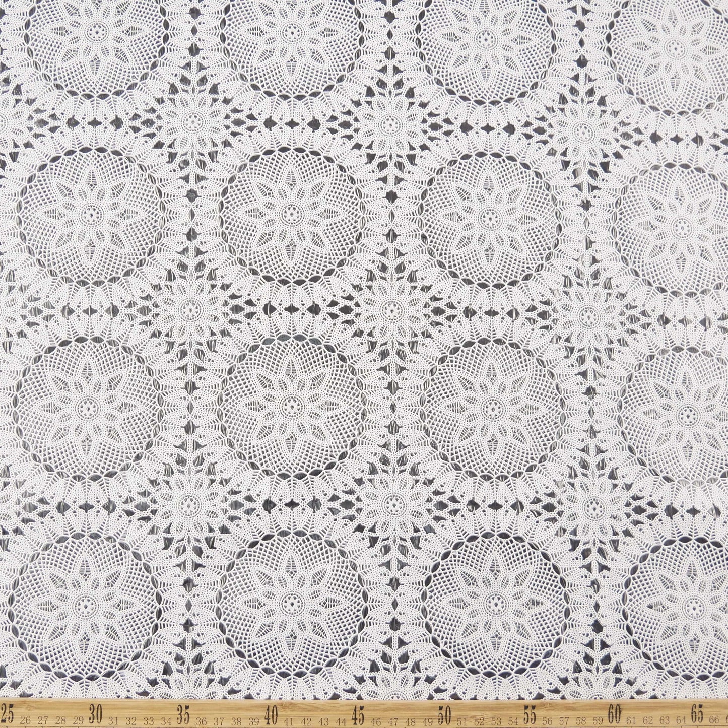 PVC JACQUARD BLANCO BRILLANTE CIRCULOS