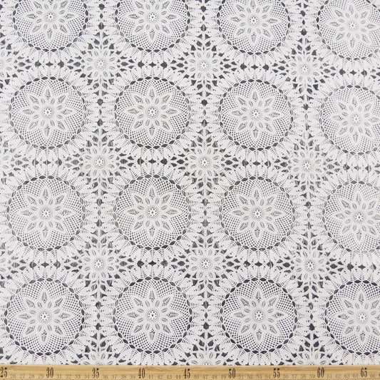 PVC JACQUARD BLANCO BRILLANTE CIRCULOS