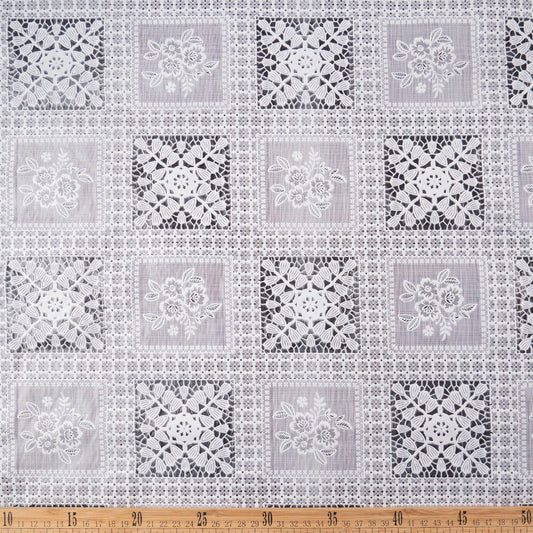 PVC JACQUARD BLANCO BRILLANTE