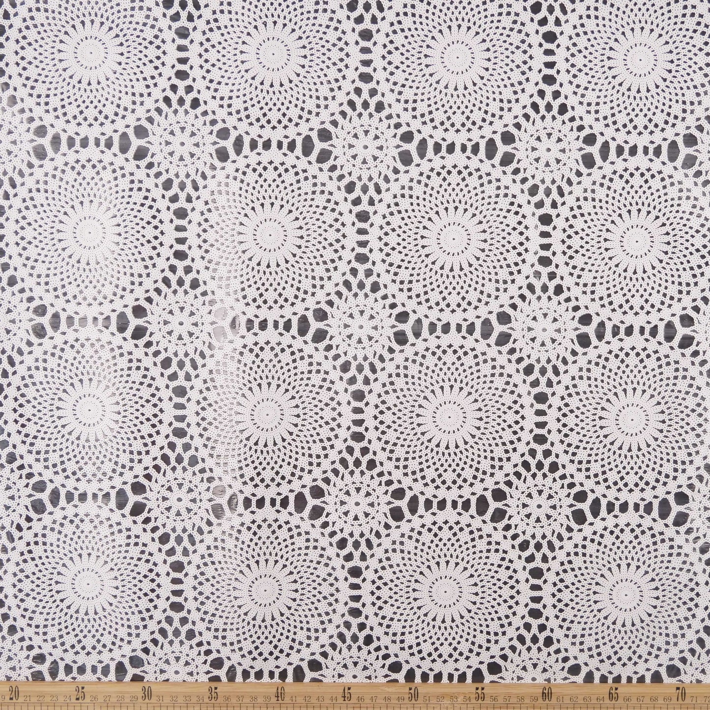 PVC JACQUARD BLANCO BRILLANTE MANDALAS