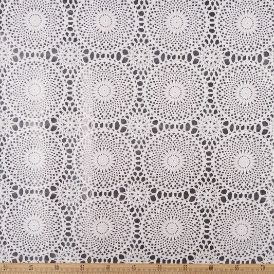 PVC JACQUARD BLANCO BRILLANTE MANDALAS