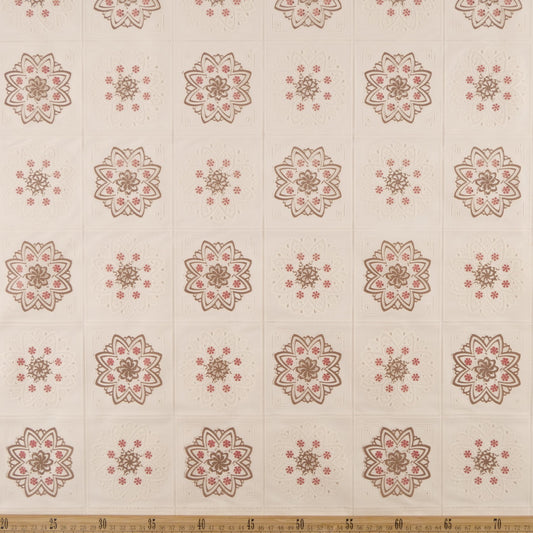 PVC JACQUARD NATURAL PERGAMINO MANDALAS