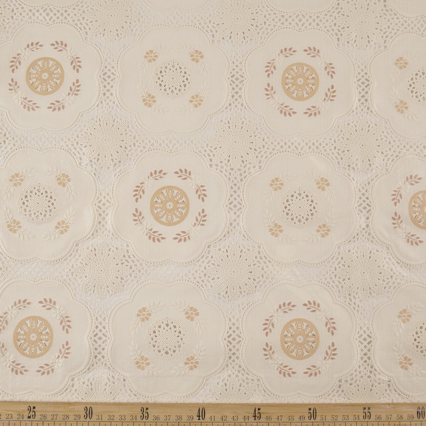 PVC JACQUARD NATURAL PERGAMINO MANDALAS
