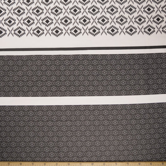 PERCAL TC ESTAMPADO XL BLANCO BRILLANTE PATRONES ETNICOS
