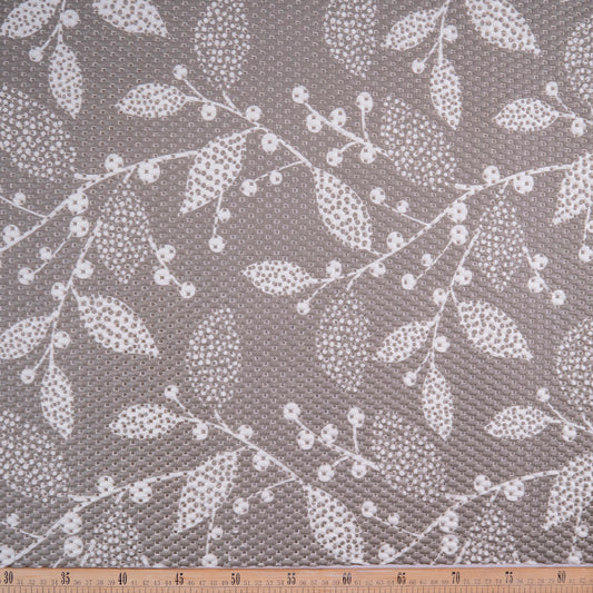 ALFOMBRA ANTIDESLIZANTE ESTAMPADO GRIS CONEJO HOJAS