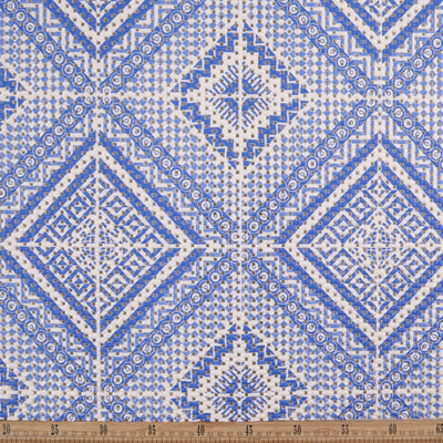 ALFOMBRA ANTIDESLIZANTE ESTAMPADO AZUL OLIMPIA GEOMETRICO