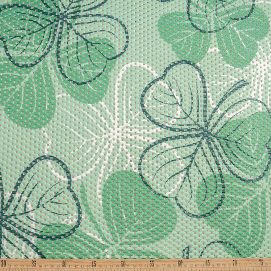 ALFOMBRA ANTIDESLIZANTE ESTAMPADO VERDE TREBOL