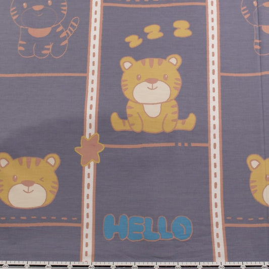 PERCAL 200 HILOS INFANTIL GRIS MAGNET HELLO LEON
