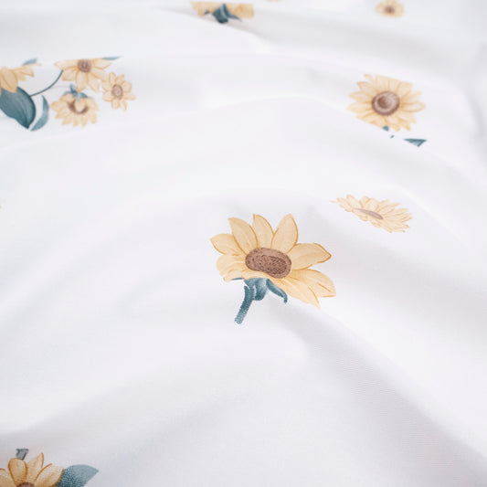 PERCAL 320 HILOS ESTAMPADA BLANCO BRILLANTE GIRASOL
