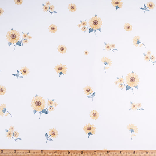 PERCAL 320 HILOS ESTAMPADA BLANCO BRILLANTE GIRASOL