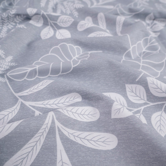 PERCAL 320 HILOS ESTAMPADA GRIS ALLOY BOTANICO