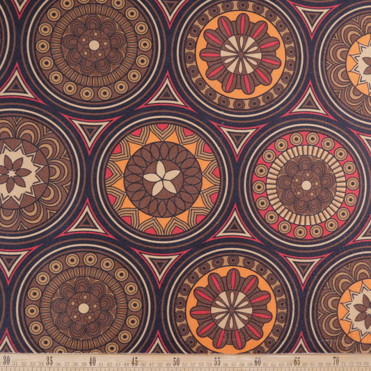 ALFOMBRA FELPA ESTAMPADO ROJO CARMESI MANDALAS