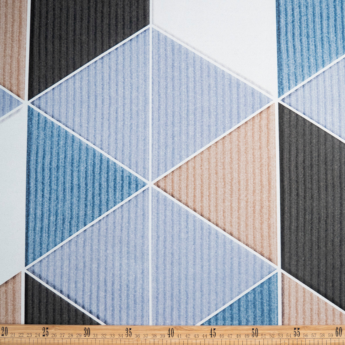ALFOMBRA PARA BANHO AZUL ULTRAMARINO CON DISEÑO DE BLOQUES