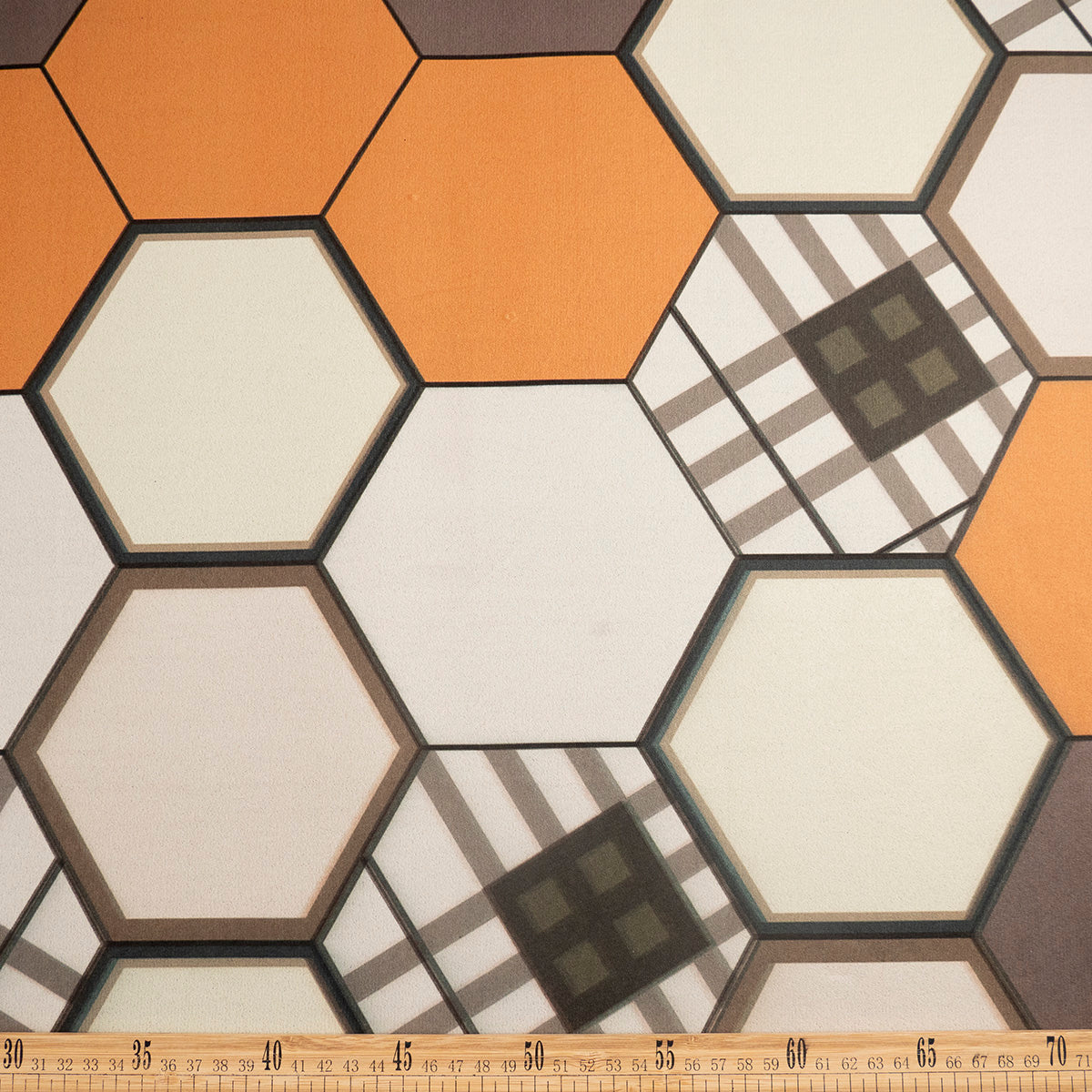 ALFOMBRA PARA BANHO AMARILLO MINERAL PATRON DE HEXAGONOS