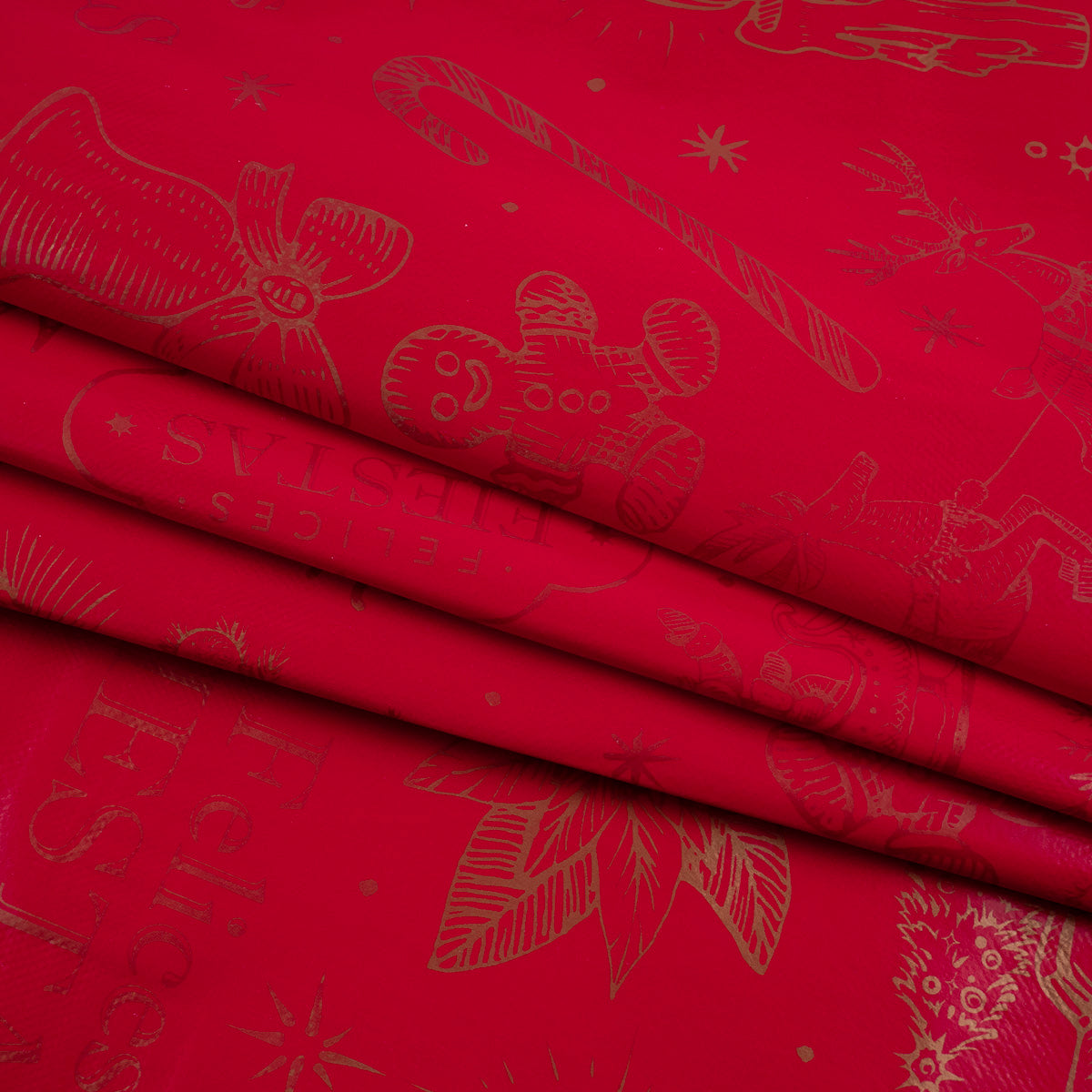 PVC DOBLE NAVIDAD ROJO CARMESI ADORNOS NAVIDEÑOS