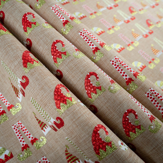 PANAMA NAVIDAD BEIGE SAGE GREEN BOTA, GORRO Y MEDIAS