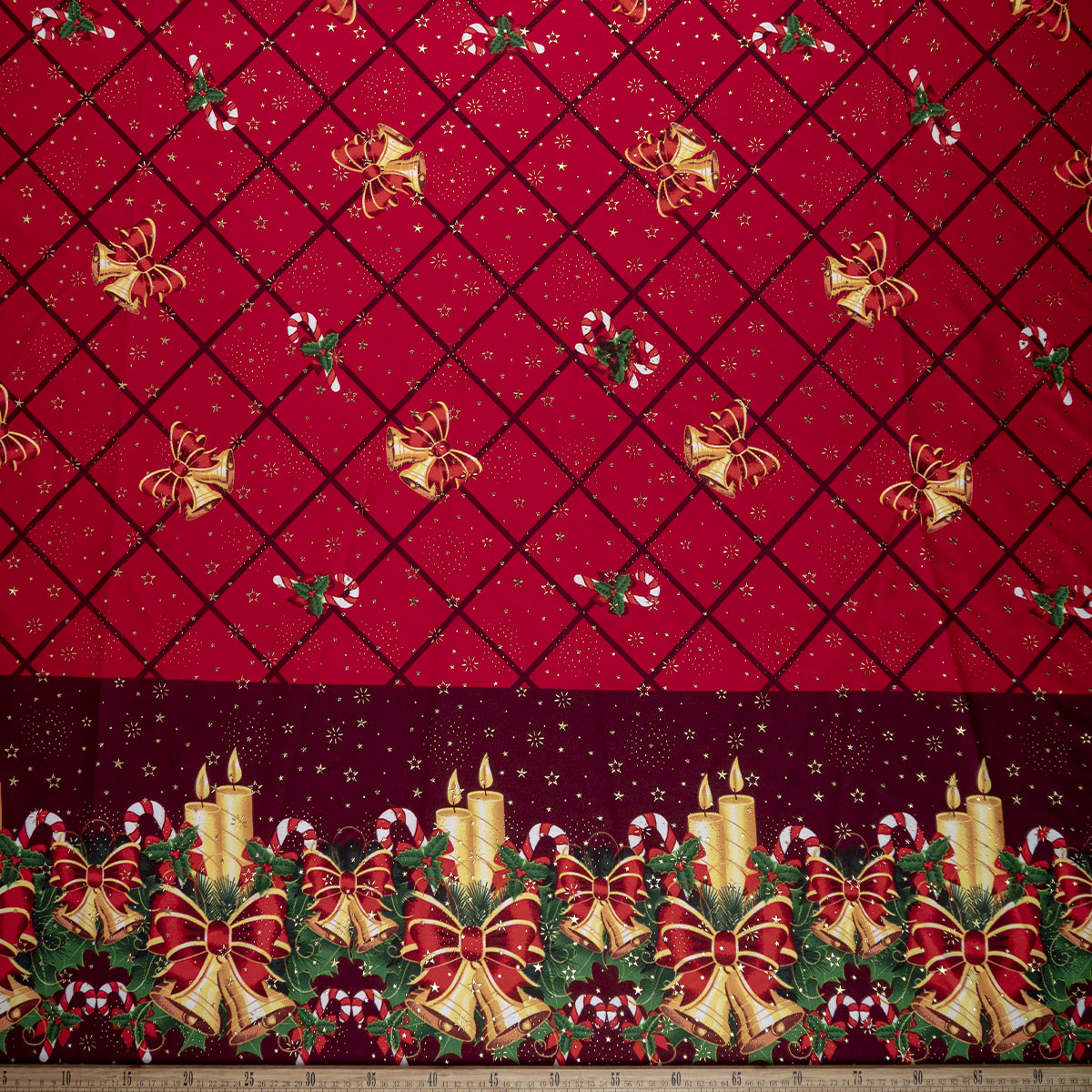 MANTELERIA NAVIDAD ESTRELLITAS ROJO PEPPER CAMPANAS