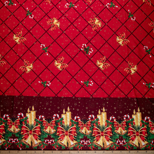 MANTELERIA NAVIDAD ESTRELLITAS ROJO PEPPER CAMPANAS