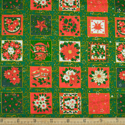 MANTELERIA NAVIDAD ESTRELLITAS VERDE VERDANT AJEDRES