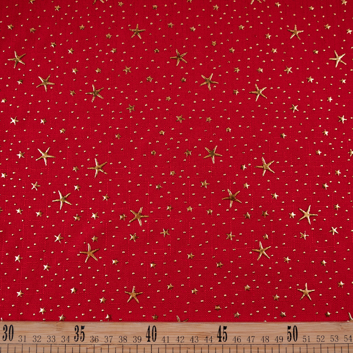 MANTELERIA LINO ESTRELLITAS ROJO MARTE
