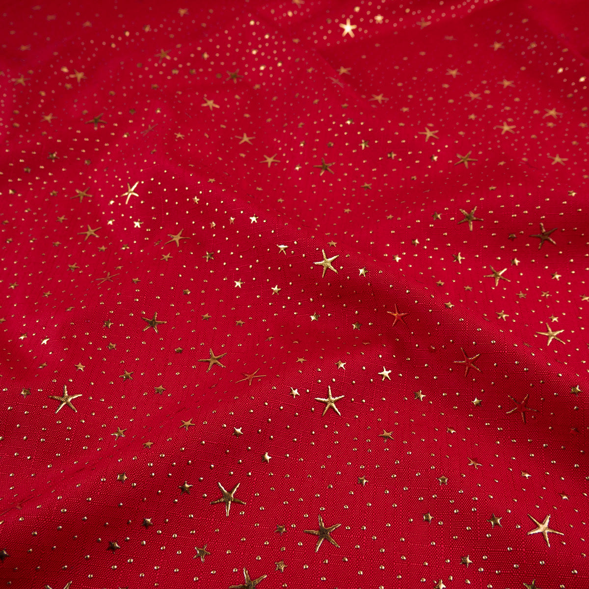 MANTELERIA LINO ESTRELLITAS ROJO MARTE