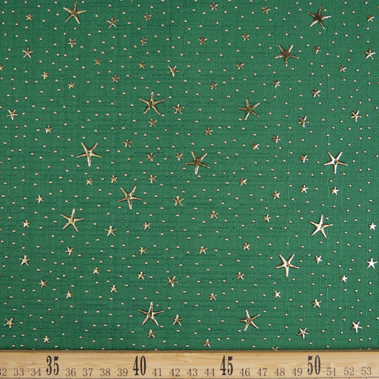 MANTELERIA LINO ESTRELLITAS VERDE VERDANT