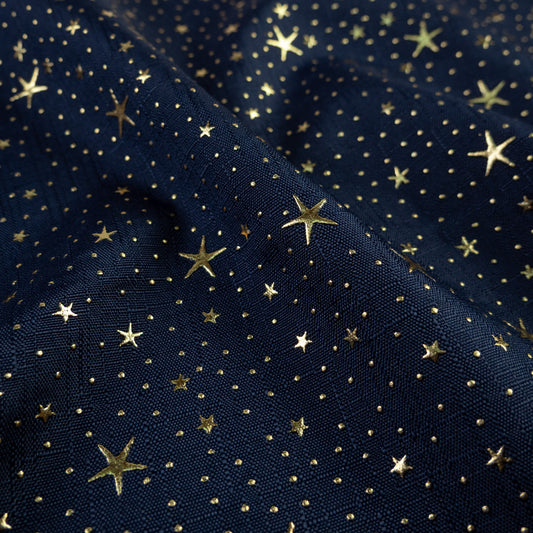 MANTELERIA LINO ESTRELLITAS AZUL ECLIPSE