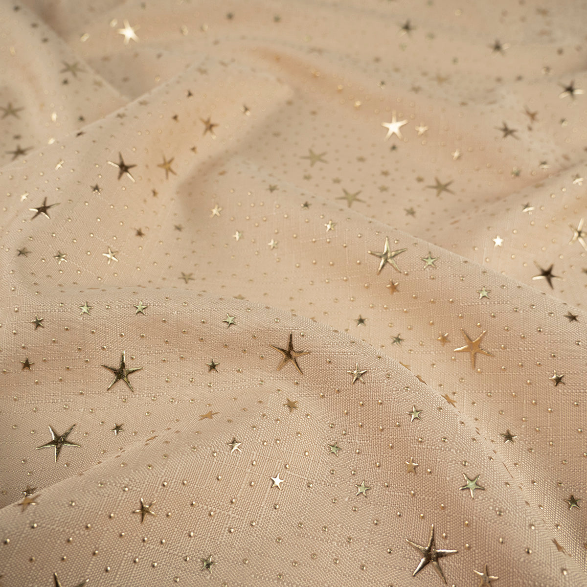 MANTELERIA LINO ESTRELLITAS BEIGE ARENA WARM