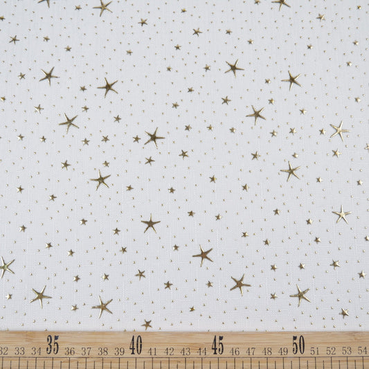 MANTELERIA LINO ESTRELLITAS BLANCO PAPIRO