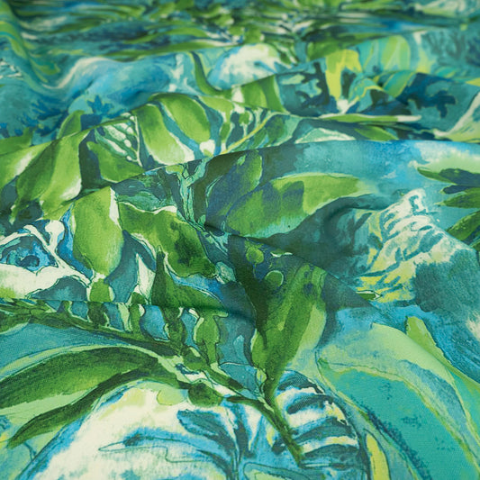 CANVAS POLY ESTAMPADO VERDE CERAMICA HOJAS