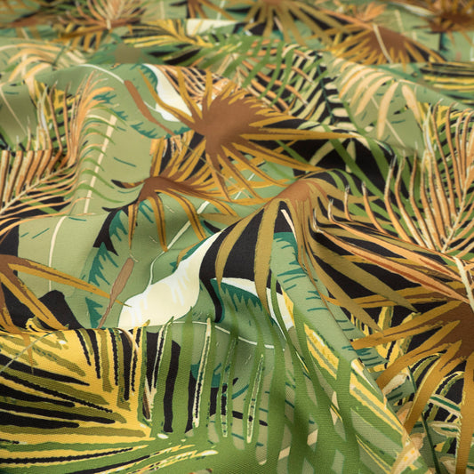 CANVAS POLY ESTAMPADO NEGRO METEORITO HOJAS VARIAS