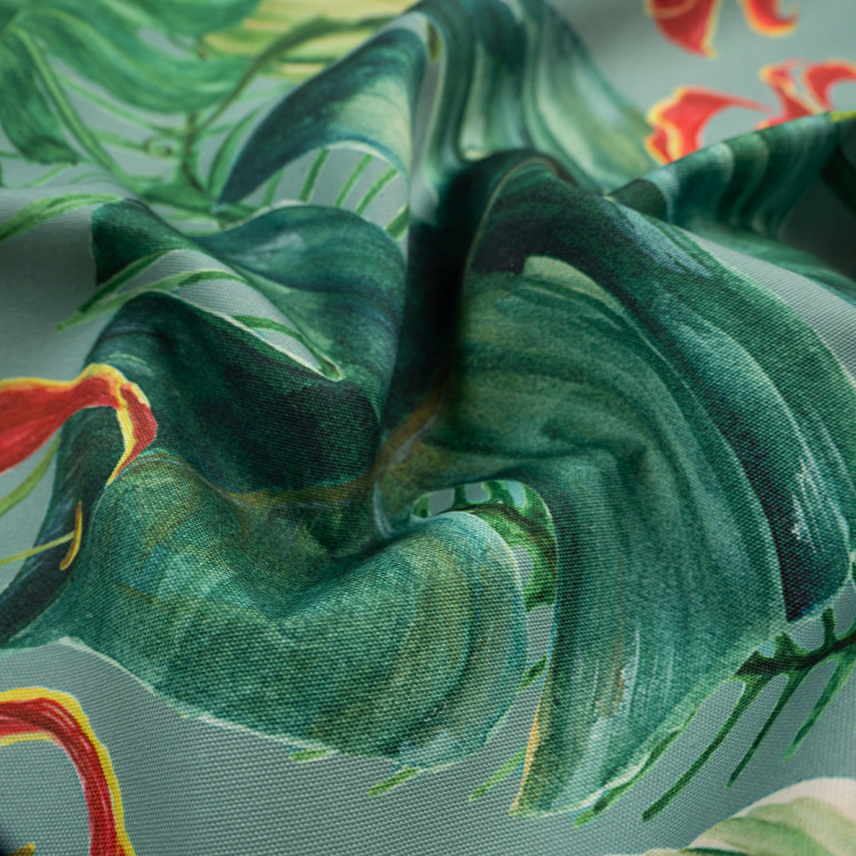 CANVAS POLY ESTAMPADO VERDE SECO HOJAS Y FLORES