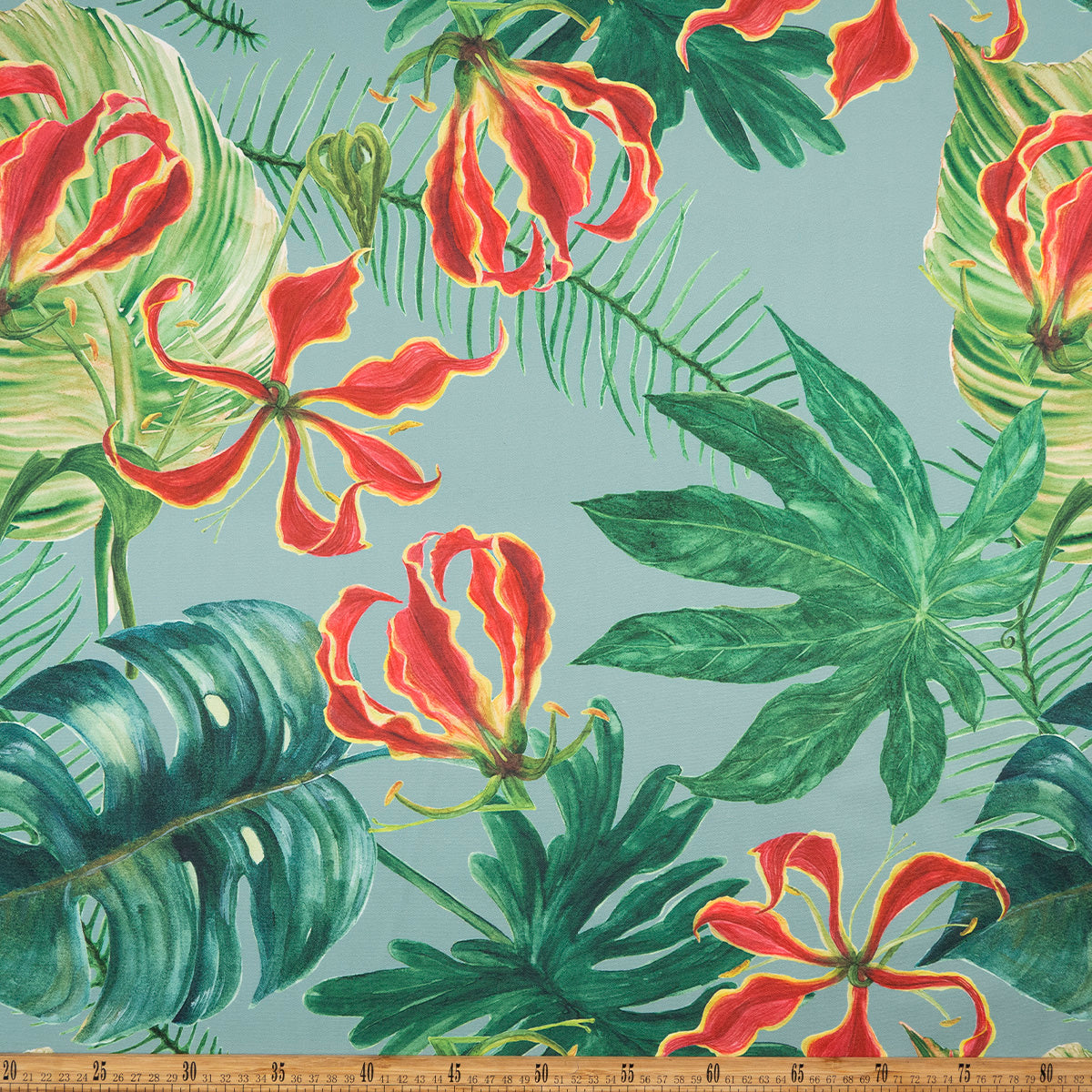 CANVAS POLY ESTAMPADO VERDE SECO HOJAS Y FLORES