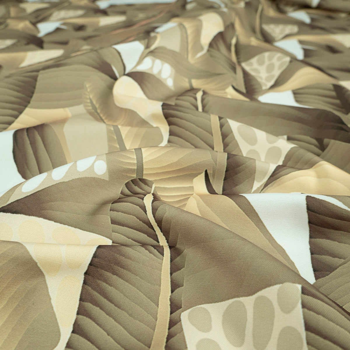 CANVAS POLY ESTAMPADO BLANCO BRILLANTE HOJAS