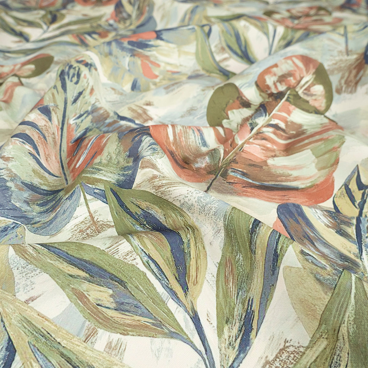 CANVAS POLY ESTAMPADO BEIGE LANA HOJAS COLORIDAS