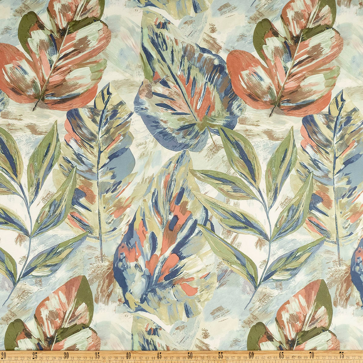 CANVAS POLY ESTAMPADO BEIGE LANA HOJAS COLORIDAS