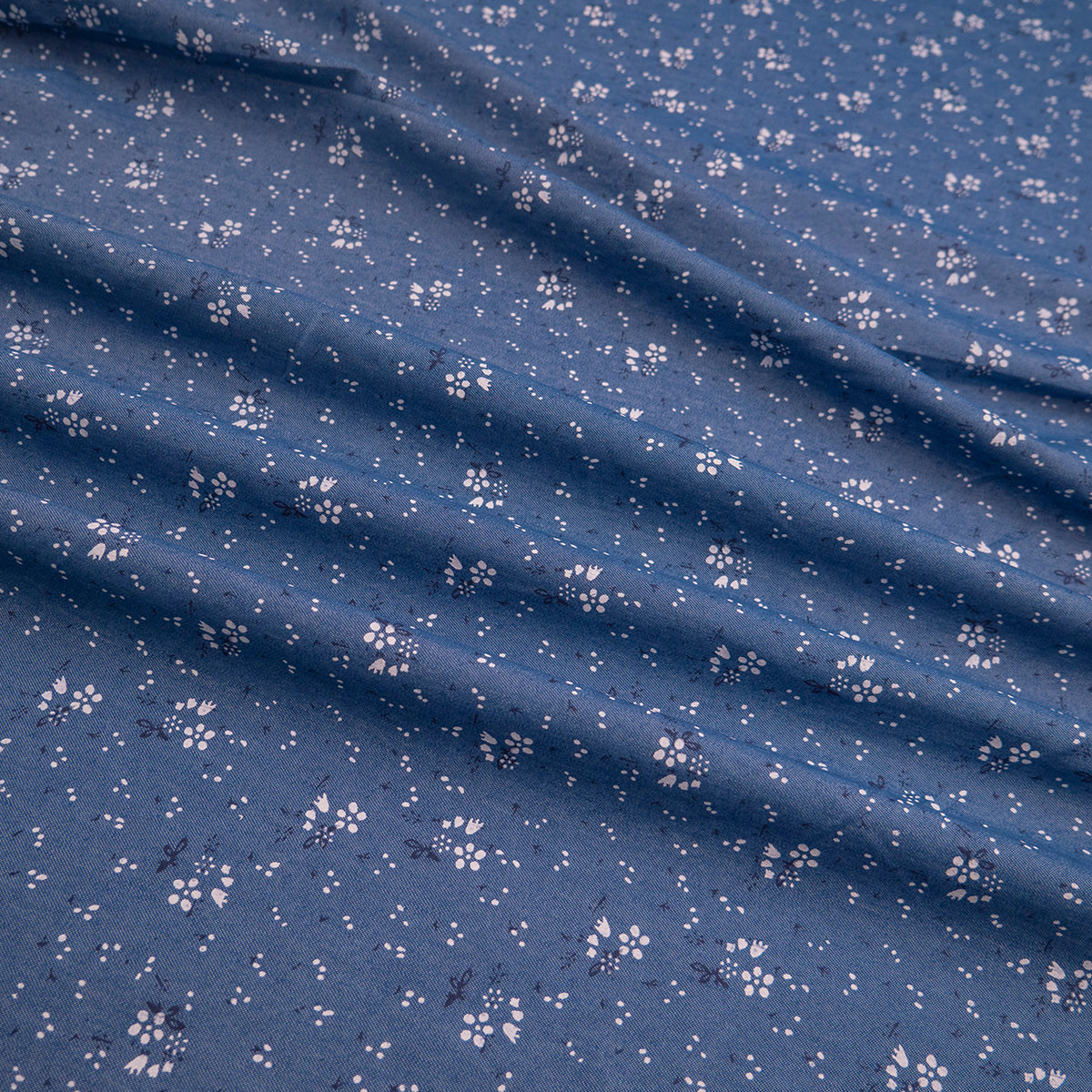 DENIM ESTAMPADO AZUL MOONLIGHT FLORES