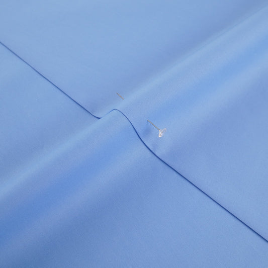 POPLIN COTTON LISO SP CELESTE NINO
