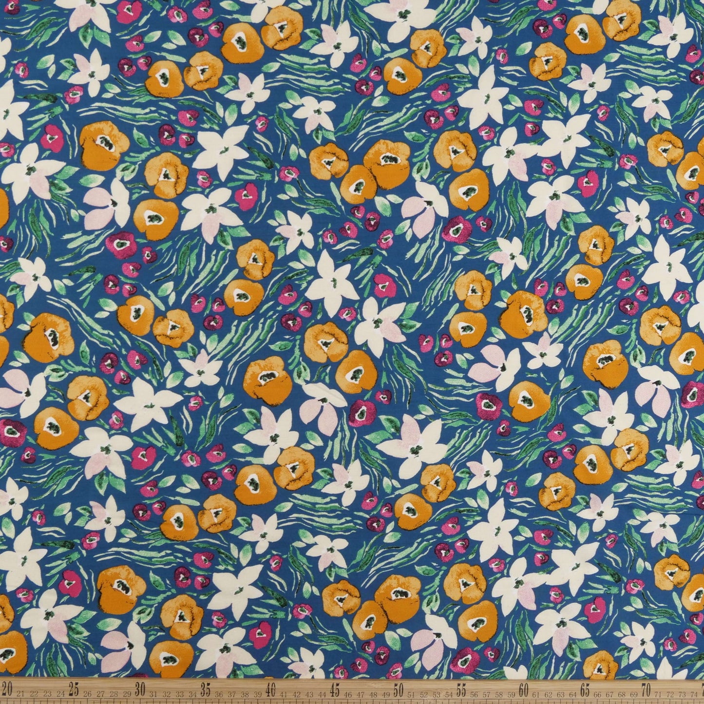 FIBRANA ESTAMPADA AZUL MEDIANOCHE FLORAL