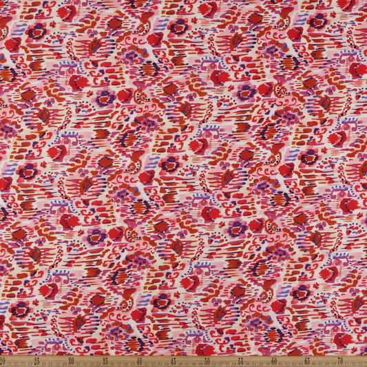 FIBRANA ESTAMPADA ROSA ORQUIDEA ABORIGEN