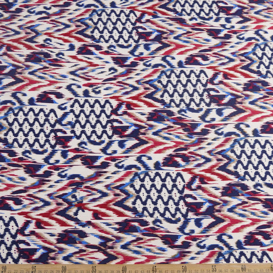 FIBRANA ESTAMPADA AZUL PEACOAT IKAT MULTICOLOR
