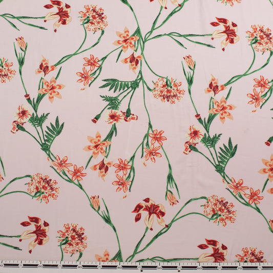 FIBRANA ESTAMPADA ROSA ORQUIDEA FLORAL